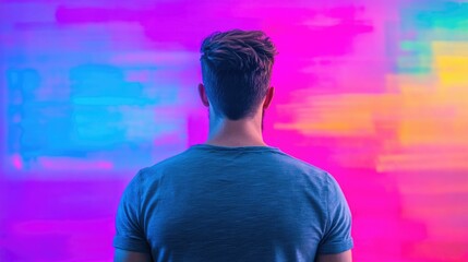 Businessman drawing colorful lines and shapes on a transparent whiteboard showcasing visual creativity and innovative concept design for business strategy problem solving