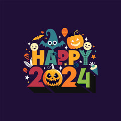 Happy Halloween Typography 2024