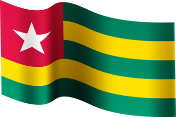 Togo Realistic 3D Waving Flag