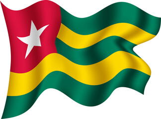 Togo Realistic 3D Waving Flag