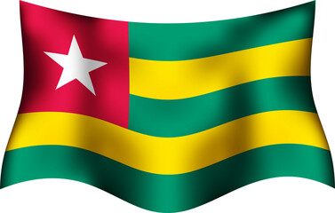 Togo Realistic 3D Waving Flag