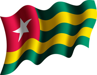 Togo Realistic 3D Waving Flag