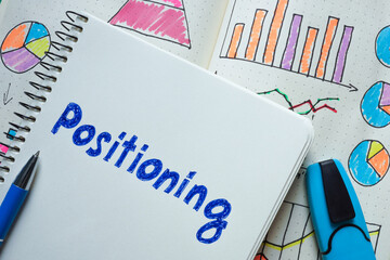 Graphs and notes on positioning. Brand identity and target audience.