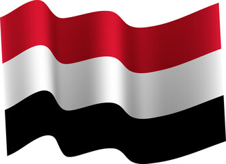 Naklejka premium Yemen Realistic 3D Waving Flag