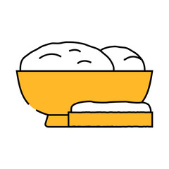 clotted cream milk product line icon vector. clotted cream milk product sign. isolated symbol illustration