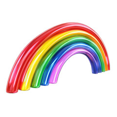 rainbow in the shape of a heart on transparent background png