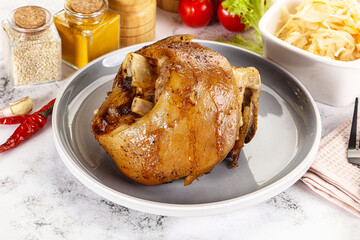Baked pork knee with spices
