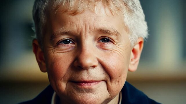 A quick time-lapse portrait shot of an aging boy becoming a grandfather.