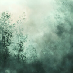 Obraz premium misty morning mist in the forest