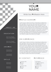 CV Design, A4 template