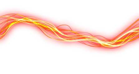 Speed Light Rush Effect on transparent background