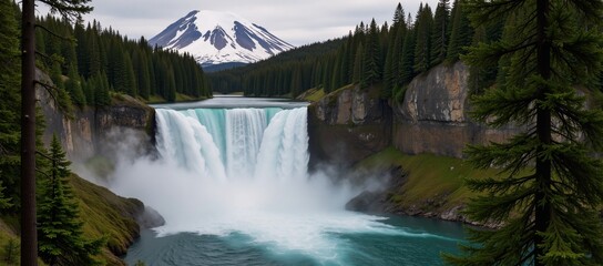 Hiking at Spray Park near Mount Rainier National Park Washington State