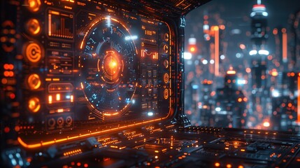 Obraz premium Double exposure of city, digital effects with smart cities and 5G wireless systems and the Internet of Things