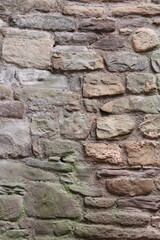 A photograph of brick stone wall texture, background texture effect