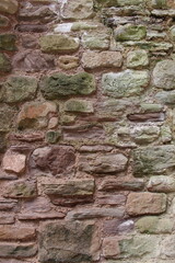 A photograph of brick stone wall texture, background texture effect