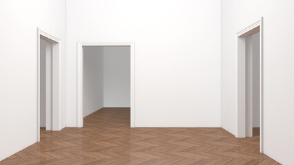 Room interior with Wall Background. 3D rendering ,3D illustration	