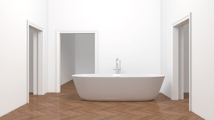 Room interior with Wall Background. 3D rendering ,3D illustration	
