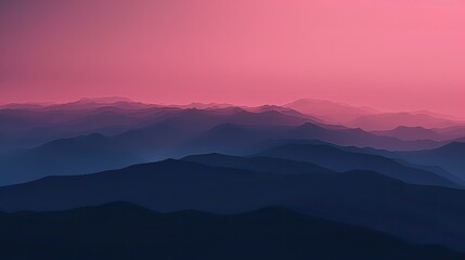 Fototapeta premium Simple mountain landscape with a minimalist aesthetic