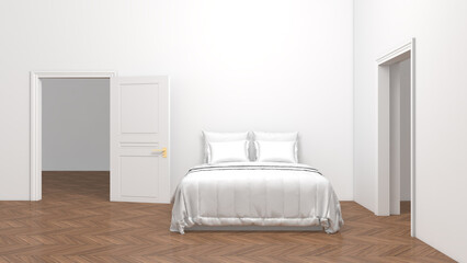 Room interior with Wall Background. 3D rendering ,3D illustration	

