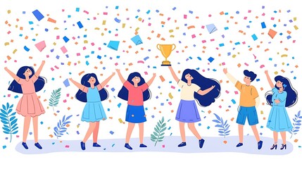 Diverse Professionals Celebrating Achievement Together