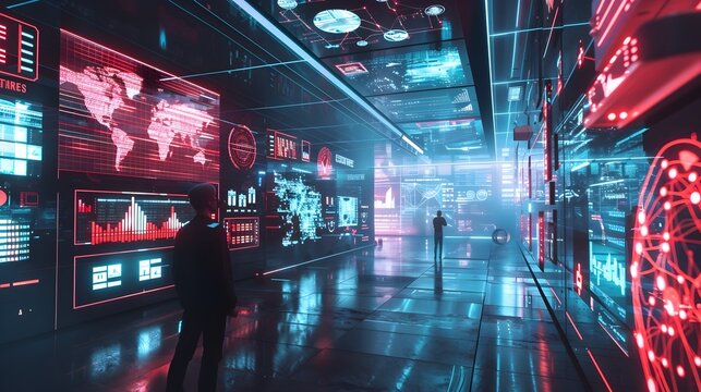 Futuristic AI Driven Marketing Agency with Optimized Advertising Campaigns and Data Visualizations