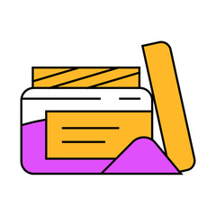 scrub salt line icon vector. scrub salt sign. isolated symbol illustration