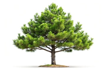 Panoramic isolated tree on white background Eastern white pine Pinus strobus