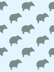 Obraz premium capybara fabric set of animals