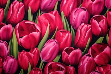 Obraz premium Tulip pattern fabric texture outdoors blossom flower.