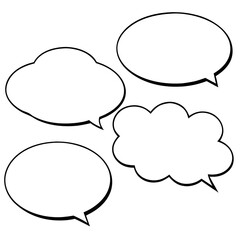 Fototapeta premium set of speech bubbles