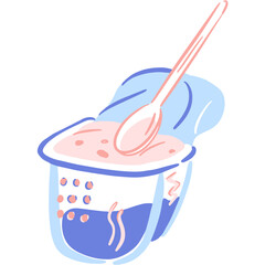 yogurt with spoon