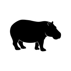 Obraz premium Hippo silhouette 