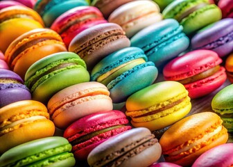 Vibrant macaron clip art collection perfect for creative projects, featuring delightful dessert illustrations to inspire your artistic endeavors and add charm to any design.