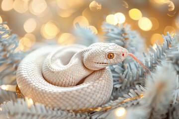 Fototapeta premium Beautiful greeting card with holiday composition for happy and joy celebrate New Year