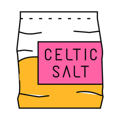 celtic sea salt line icon vector. celtic sea salt sign. isolated symbol illustration
