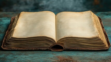 Obraz premium a conceptual image showcasing the art of journaling featuring a notebook,open blank pages ready for writing the image provides ample copy space for customization and personalization.illustration