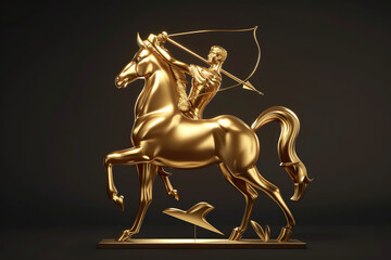 Fototapeta premium Astrological composition with concept of Sagittarius zodiac sign symbol