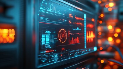 Obraz premium A digital interface showing real-time energy consumption 