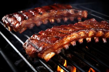 Juicy grilled barbecue ribs