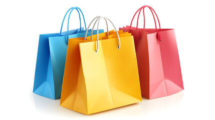 Colorful paper bags for shopping