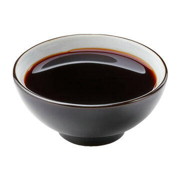 Fresh tamari sauce isolated on transparent background