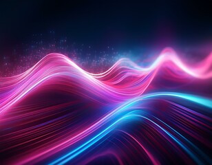 abstract futuristic background with pink blue glowing neon moving high speed wave lines and bokeh lights. Data transfer concept Fantastic wallpaper