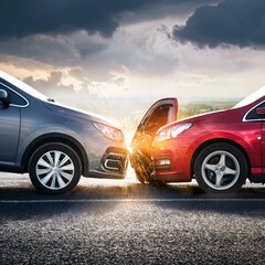 Collision between two cars