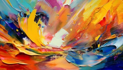 Colorful abstract background wallpaper. Modern motif visual art. Mixtures of oil paint. Trendy hand painting canvas. Wall decor and Wall art prints Idea. 3D Texture. Art object