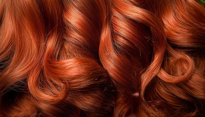 Naklejka premium Curly Red or Ginger Hair Close-up. Generative AI.