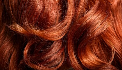 Naklejka premium Curly Red or Ginger Hair Close-up. Generative AI.