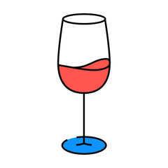 goblet wine glass line icon vector. goblet wine glass sign. isolated symbol illustration