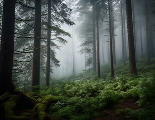 Foggy forest