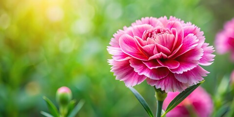 Obraz premium Panoramic view of Carnation Dianthus Caryophyllus or Clove Pink flowers in bloom
