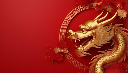 Fototapeta premium Chinese new year festival and dragon